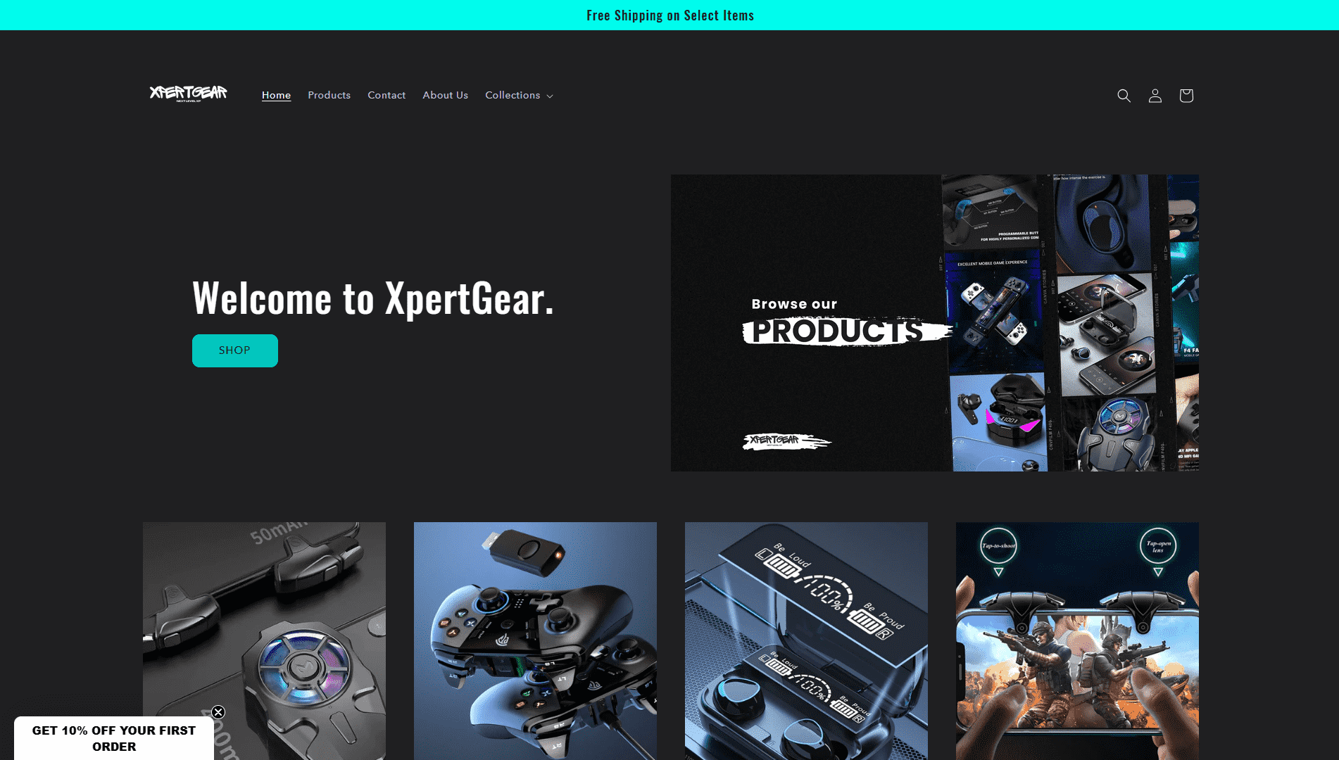 Xpertgear Shopify Site